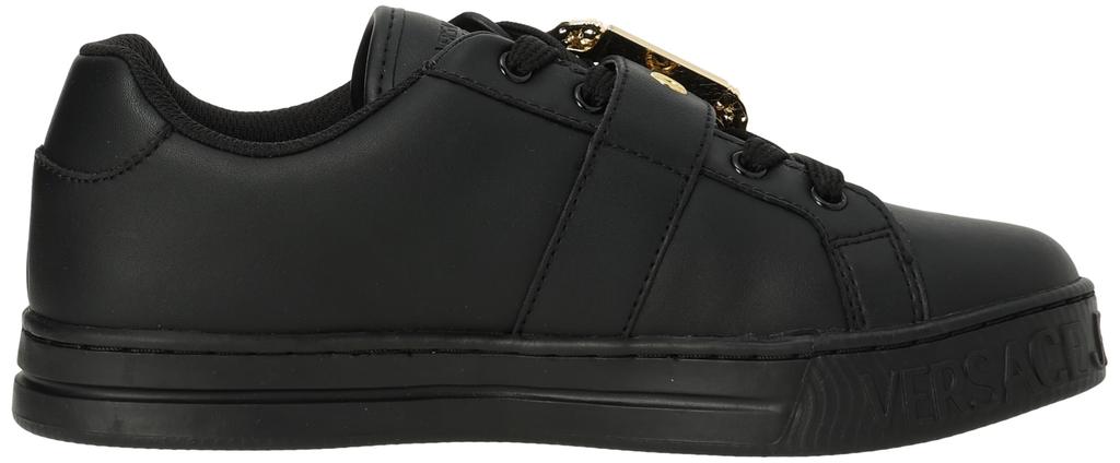 Versace Jeans Couture Size 71VA3SK9 ZP015 Women's Sneakers, Black, 25.0 cm, [Used]