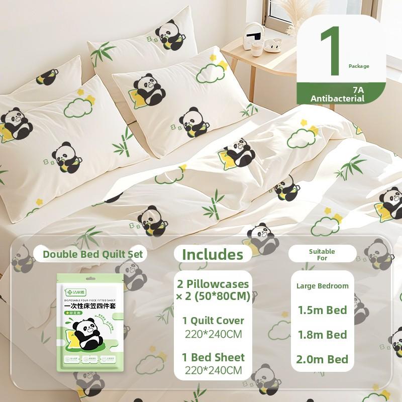 Grace Disposable Bedding Set Hotel Special Two-Person Travel Three-Piece Set Dirty Proof Four-Piece Set Includes Sheet Cover ...