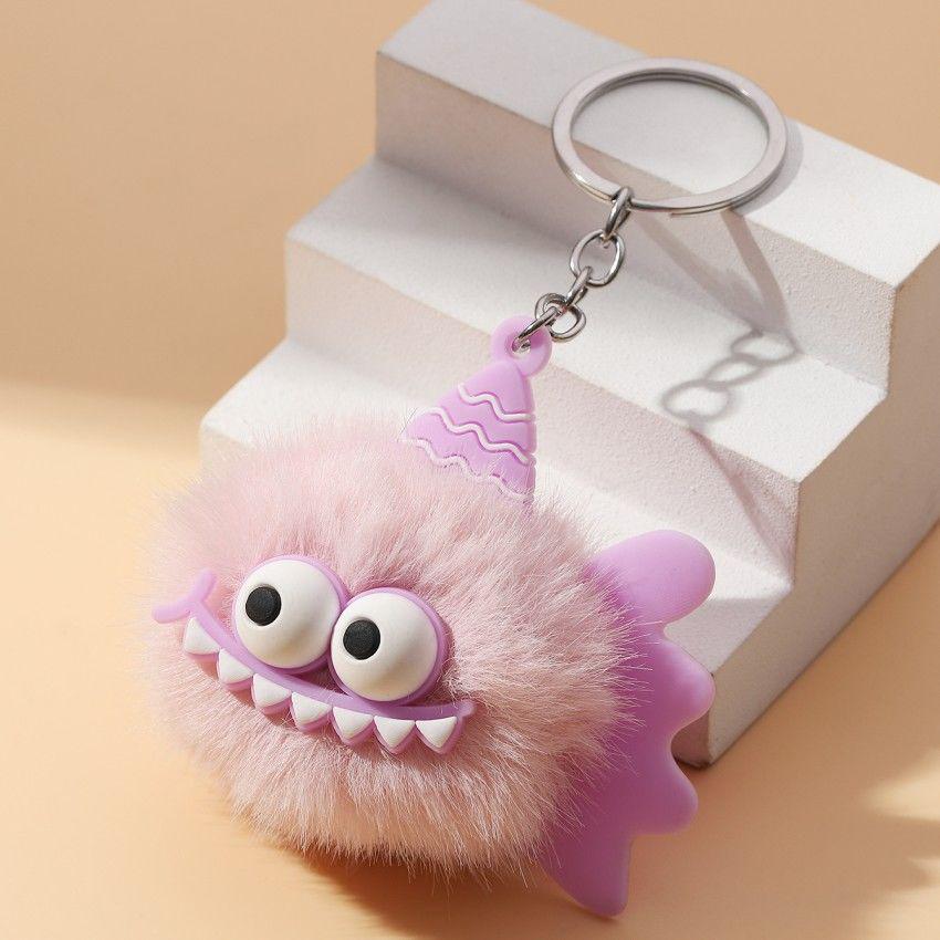Adorable Big-Eyed Dinosaur & Shark Plush Keychain