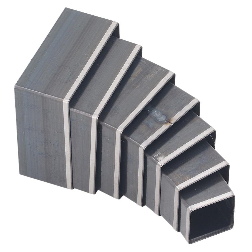 7dílná sada čtvercových děrovačů na kůži z uhlíkové oceli, sada lisovacích raznic pro DIY kožené řemeslo