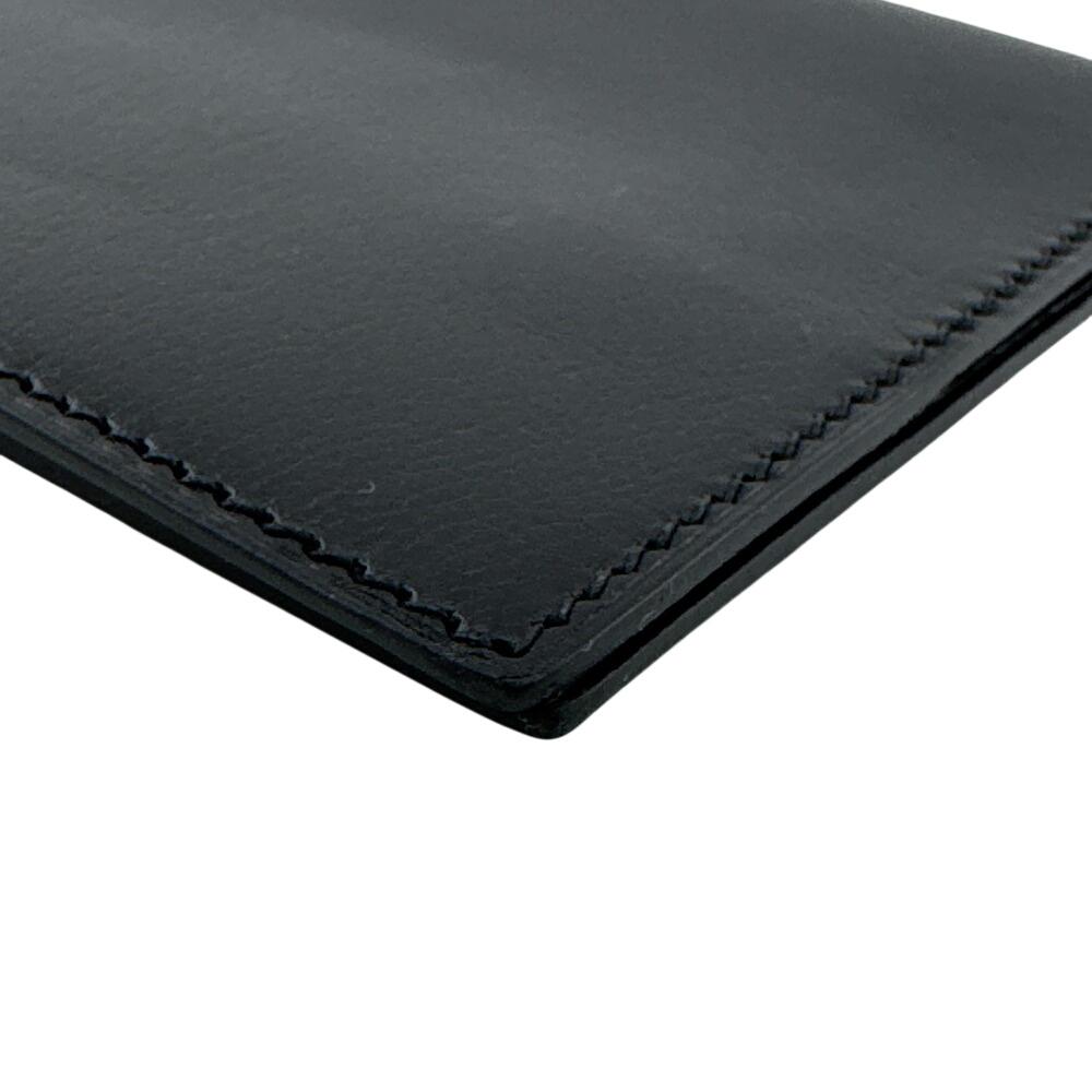 Hermes Passport Case MC2 Leather Magellan Card Case Black Leather Used