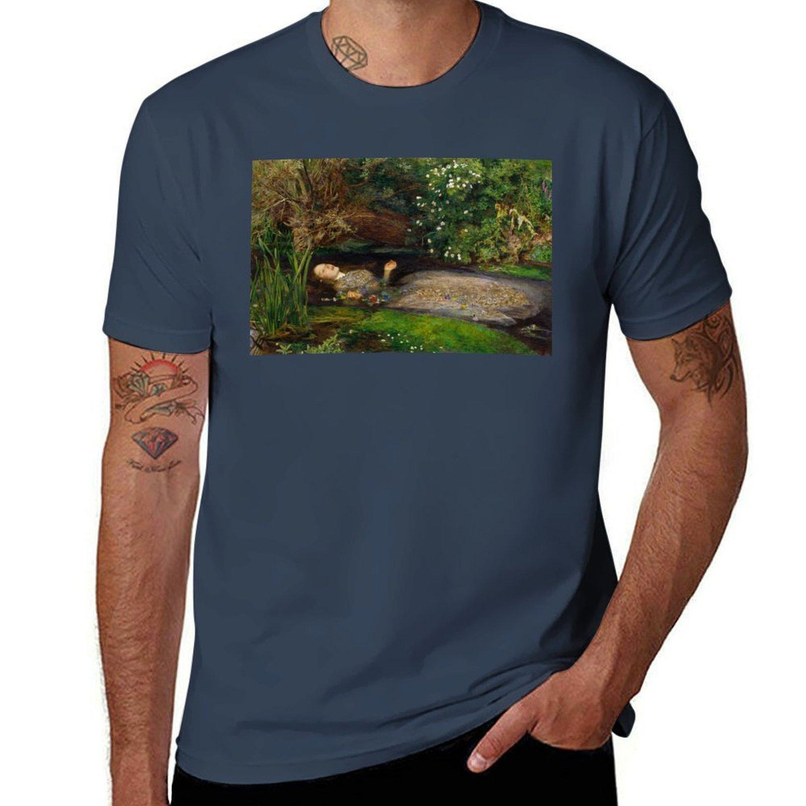 John Everett Millais Ophelia Tshirt Fitness Quick Dry Short Sleeve Top S