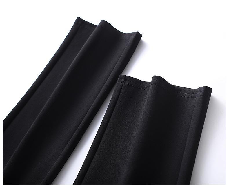 Women's High-Waisted Slimming Straight-Leg Suit Pants - Loose, Elastic, Plus Size, Casual for Spring & Autumn