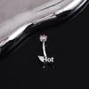 Cute Pink Butterfly Zircon Belly Button Rings Fashion Y2K Style Navel Piercing Jewelry for Girls Dating Wear