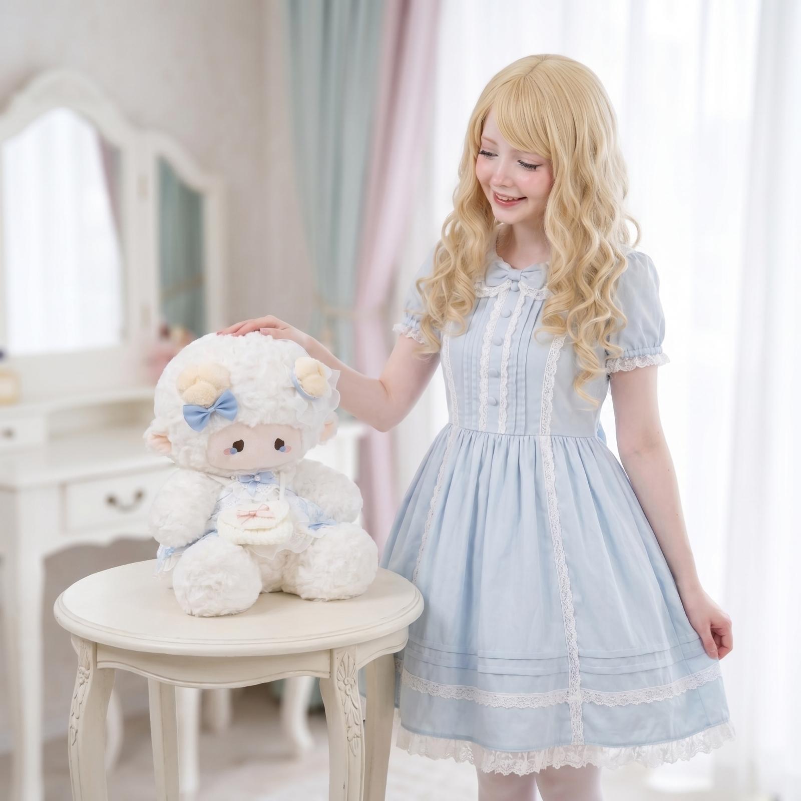 

Plush Sheep Stuffed Animal Soft Woolly Toy with Skirt Cute Lamb Plush Doll for Kids Toddlers and Collectors One Size белый