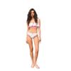Women's Polka Dot Bandeau Bikini with High-End Ruffles - Perfect for Vacation and Hot Springs