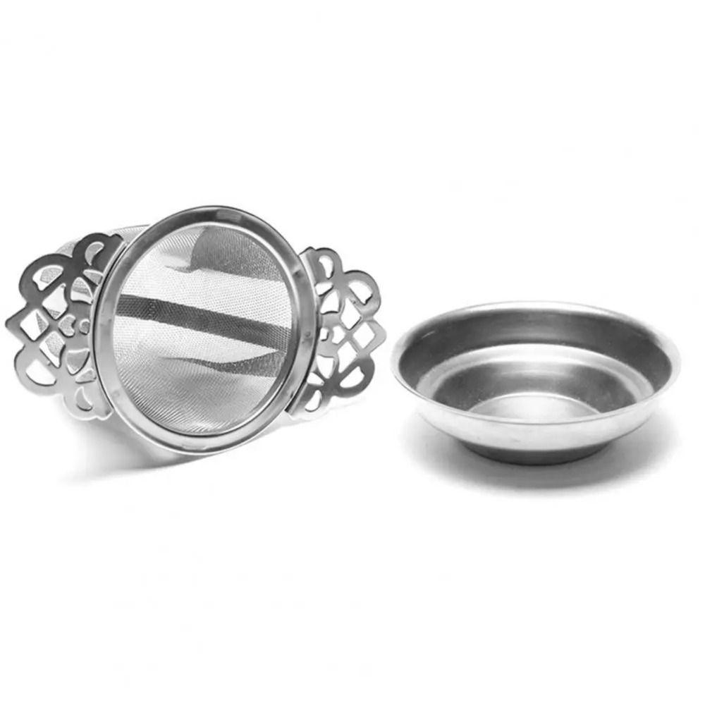 Fine Mesh Double Ear Tea Infuser Double-layer Coffee Filter Sieve Tea Strainers  for Teapots