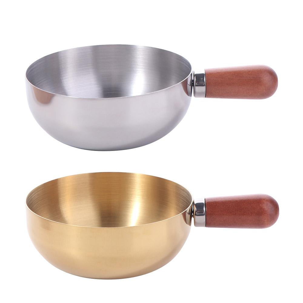 High Temperature Resistant Wooden Handle Bowl Heat-Resistant Breakfast Bowl  Instant Noodles