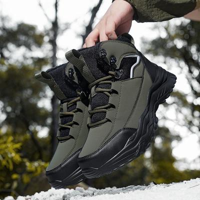 Hiking Shoes Men's High-top Men's Outdoor Shoes Velvet Warm Winter Sports Training Climbing