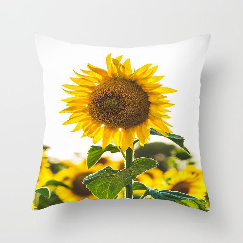 Floral Plant Patterns Throw Pillow Cover With Short Plush Print For Living Room Sofa Decoration Cushion Cover Pillow Covers