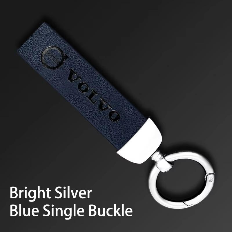 Car Vintage Leather Keychain Auto Logo Key Ring Accessories For Volvo ES90 EC40 EX40 EM90 XC90 V90 V60 XC60 V40 S80 S60 S90 C40