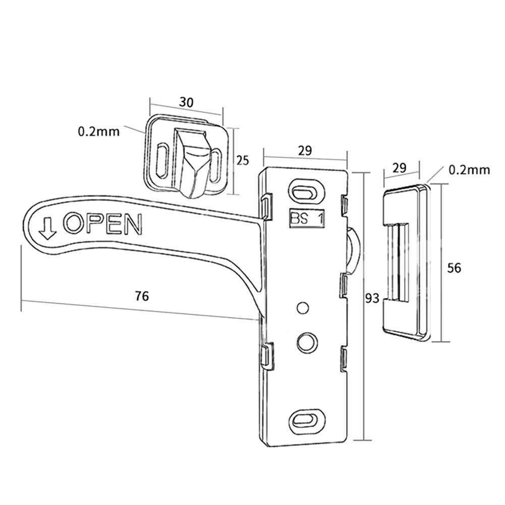Door Handle As Shown In The Figure RV Screen Lock Easy Installation Non-deformation Feature Vehicle Door Access