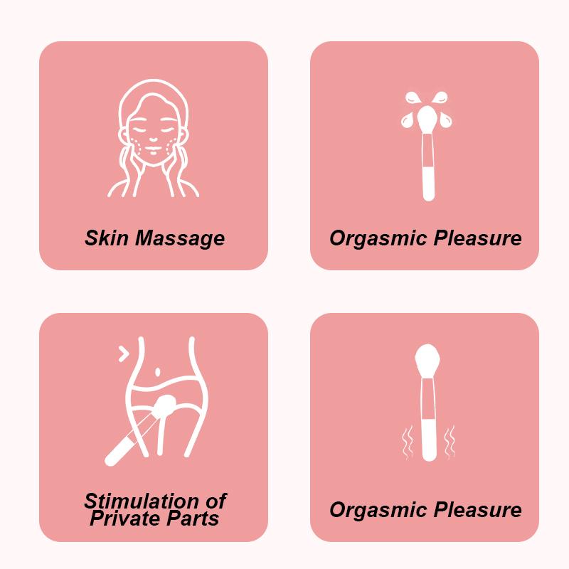Makeup Brush Vibrator for Women, Discreet Clitoral Stimulator with Powerful Vibrations, USB Rechargeable Travel Sex Toy