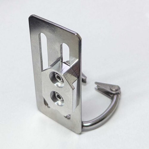 Male fittings for one-touch tool holders, compatible with slim holders (machined aluminum, 2 pieces)