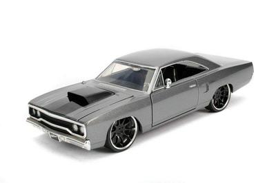 JADATOYS Fast and Furious Diecast Car PLYMOUTH ROAD RUNNER GRAY 124 DOM's [Item]