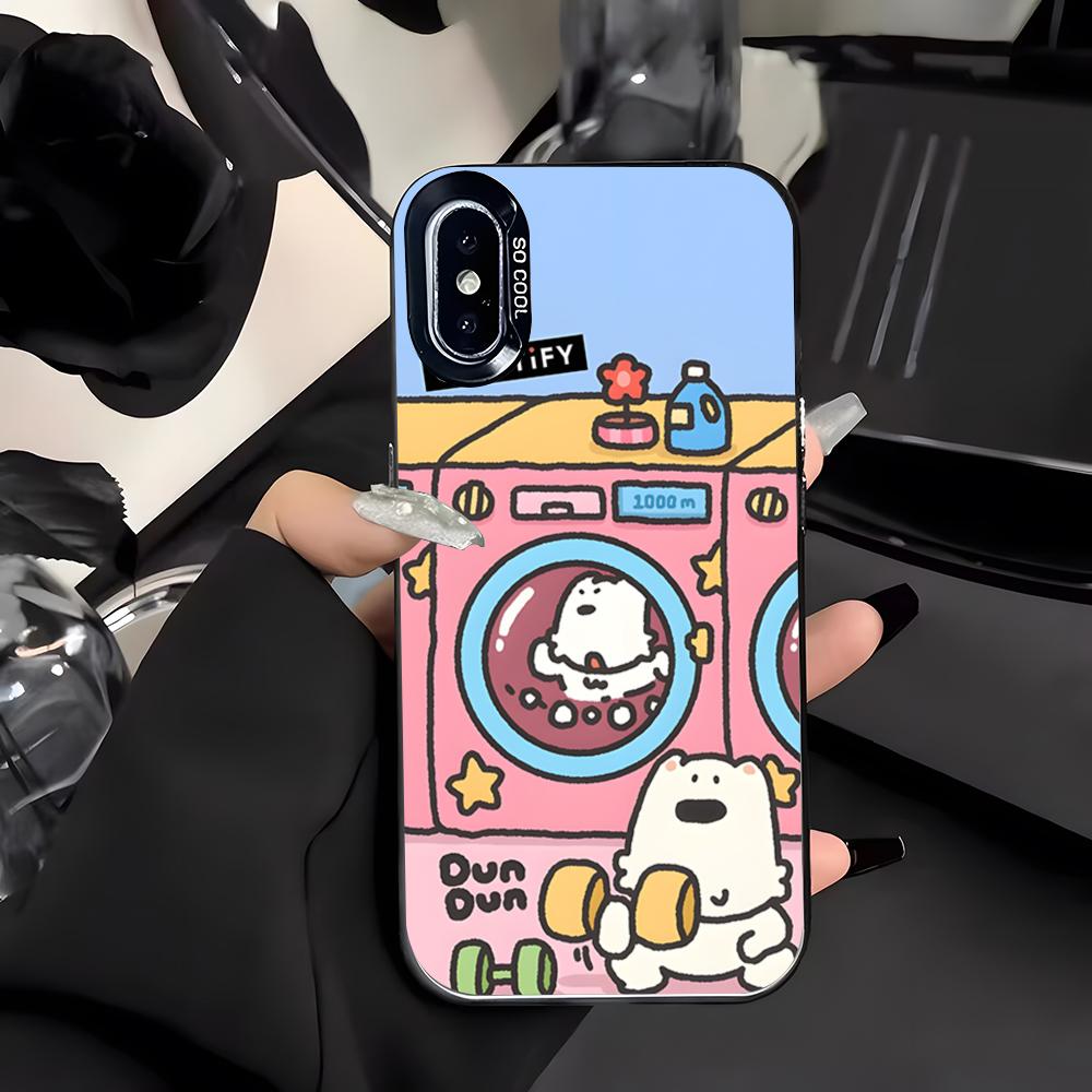 Anime Dundun Phone Case For IPhone 17 Air 16 E 15 14 Plus 13 12 11 Pro Max Colored Silver Cover