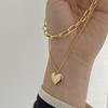 Metal Necklace Ins Hip Hop Sweater Chain Love Pendant Sweater Chain Long Ladies Necklace Men's Necklace