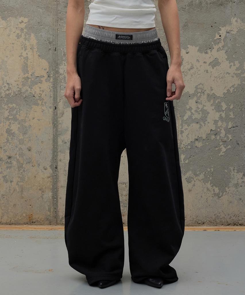 ROCKCAKE Boxer Layered Curved 2Way Jogger - Black