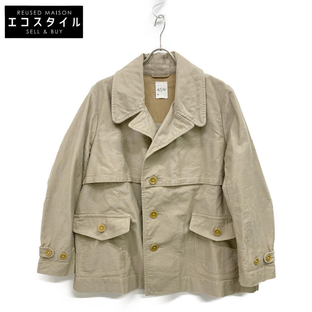45R 80220021 Beige Rice Satin 908 Single P Coat Coat 1 beigeUsed