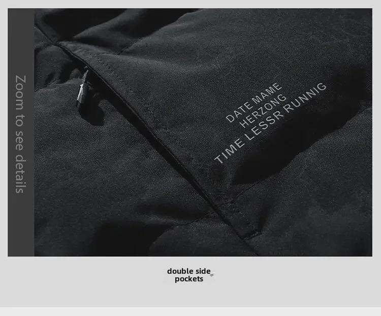 Unisexová bunda bez rukávů v korejském stylu - Velká velikost Podzim/Zima Trendy Vesta z bílého kachního peří