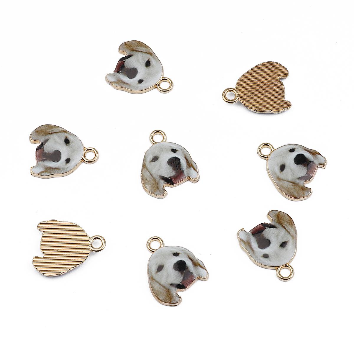 

4 шт. 17x14 мм эмалированные металлические маленькие подвески для собак, подвески для изготовления ювелирных изделий своими руками, аксессуары