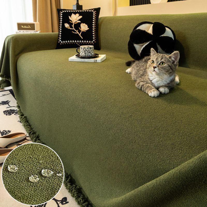 

Подушка сиденья большого размера One Piece, плюшевый вельвет, водонепроницаемый чехол для дивана, полотенца, нелипкий мех, защита от царапин когтями домашних животных, коврик для дивана 91x90cm