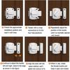 Night Latch Two-Way Swivel Security Door Lock Bolt, Bolt Lock Solid Swivel Door Lock Toilet