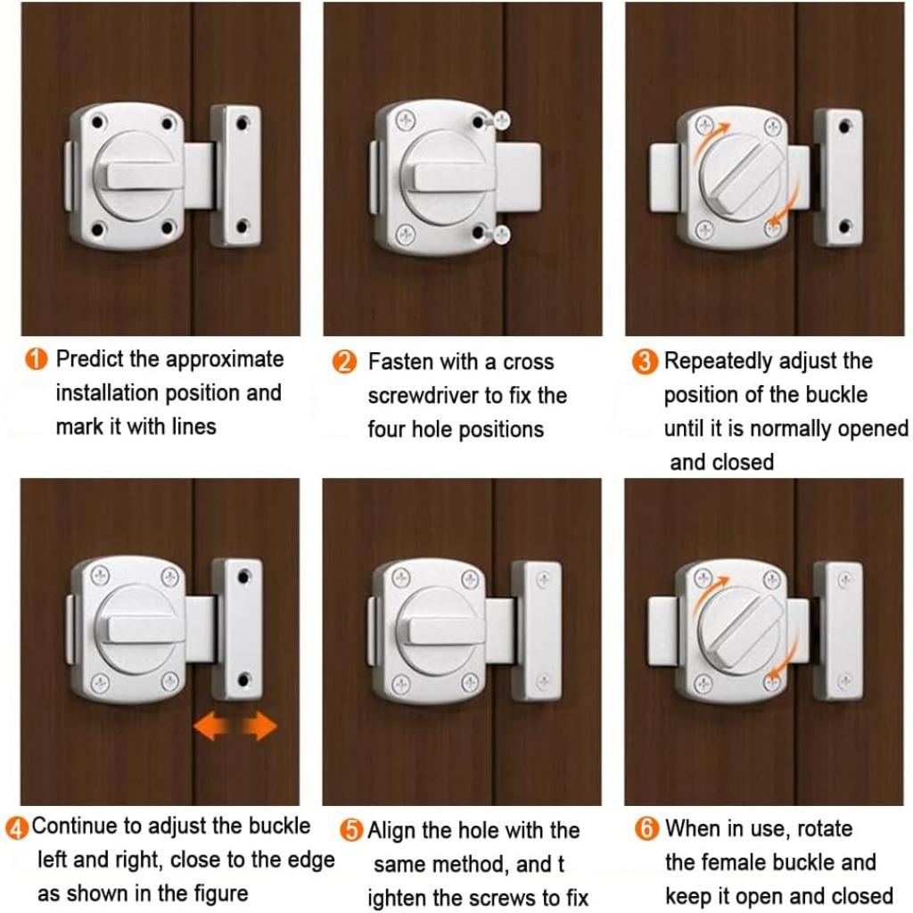 Ночной замок с двухсторонним поворотным замком безопасности — фото 8