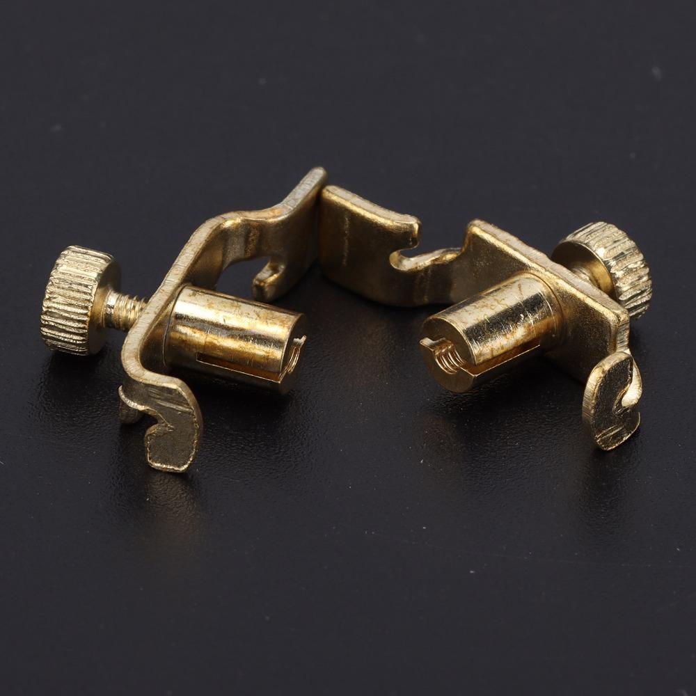 2PCS Golden Color Fine Tuner Adjuster Metal Clip Tuner Accessory For String Instruments