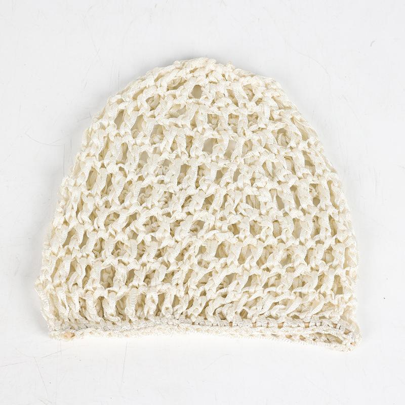 

1 шт. Ажурная сетчатая crochet шапочка для волос, плетеная шапочка для волос, бонет, ночная шапочка, шапочка для сна для женщин, аксессуары для парика, головной убор для сна бежевый
