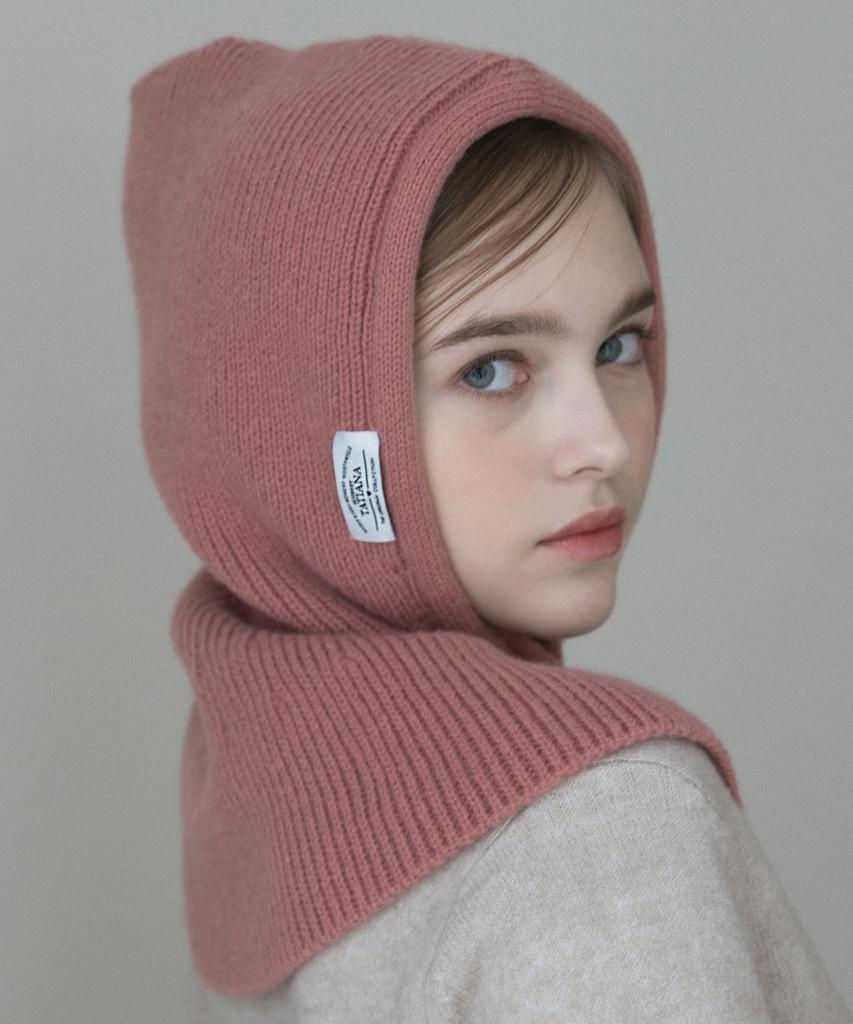 Tatiana Plain Knit Hoodie Balaclava Ba8021 5 Colors