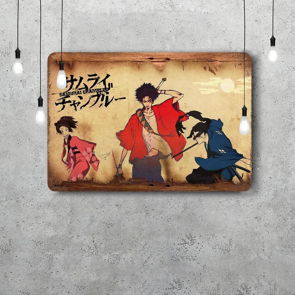 samurai champloo Decor Vintage Metal Signs Tin Signs Captain Poster Decor for Bar Pub Club Man Cave Wall Decoration