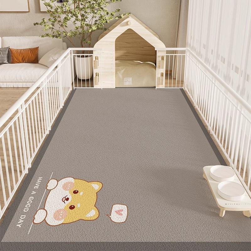 Cute Cartoon Waterproof Non-Slip Floor Mat Easy To Clean Durable Stain Resistant Pet Mat For Home And Office Use