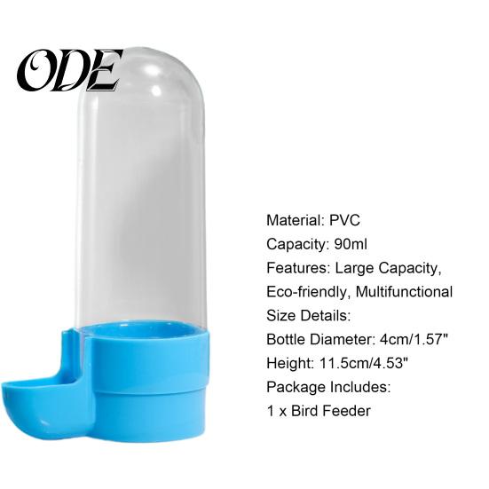 Bird Trough Water Feeder Large Capacity Splash Proof Transparent Container Cage Pet Parrot Hanging Food Dispenser Supplies