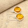 Honey Topaz Gemstone Handmade 925 Solid Sterling Silver Jewelry Earrings For Women