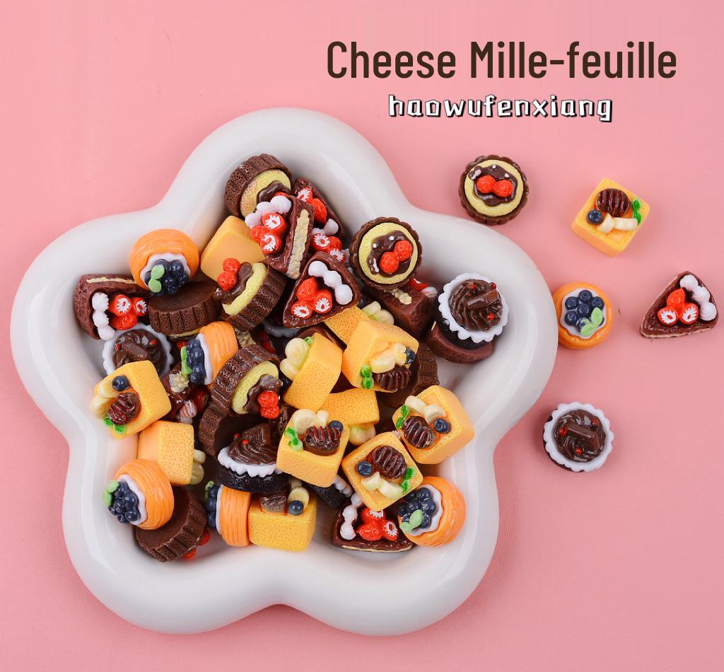 Mini Bear Bread Resin Accessories: Hair Clip, Magnet, Cream Glue, DIY Simulation Food Toy