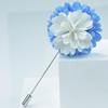 Handmade Floral Blue Corsage Brooch for Men & Women