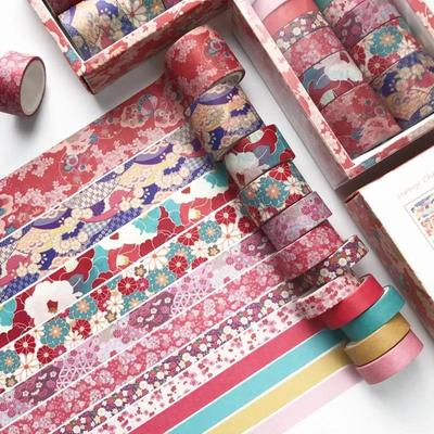 12 Pcs Vintage Washi Tape Set Creative Japanese Kawaii Masking Tapes Paper Diy Decoration Material