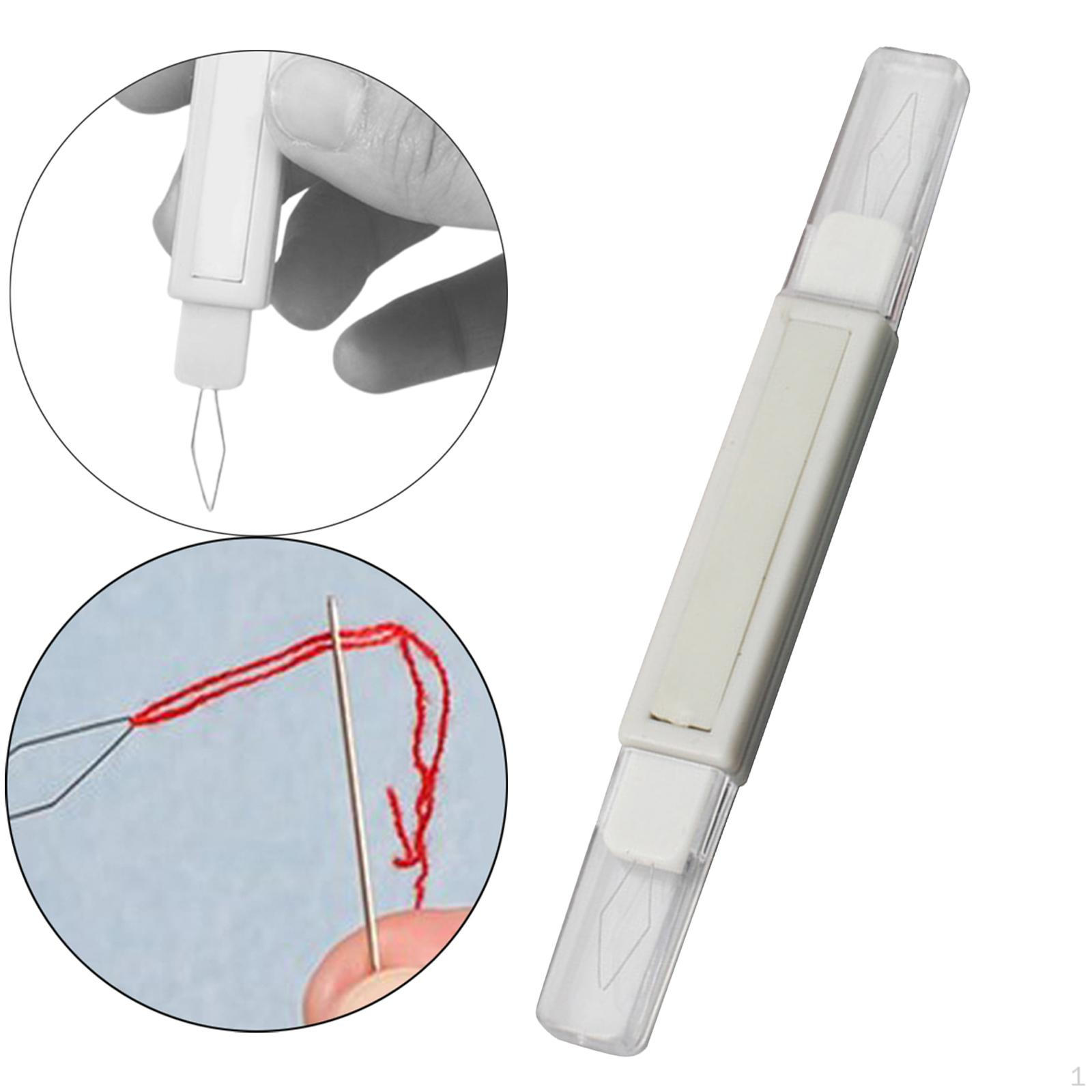 

Needle Threader Sewing Tool Convenient DIY Accessories Compact Reusable Simple Threading for сірий колір