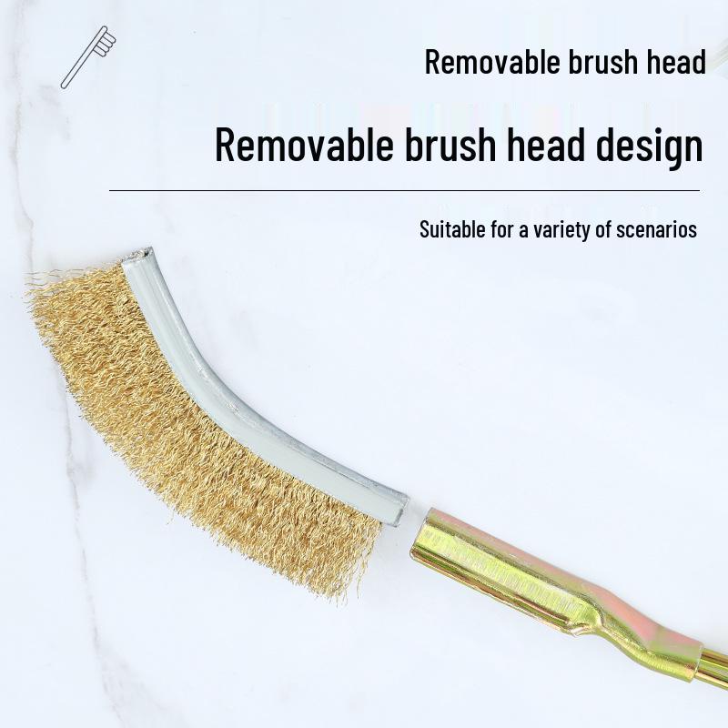 Stainless Steel Wire Brush with Handle - Rust Remover and Barbecue Grill Cleaner