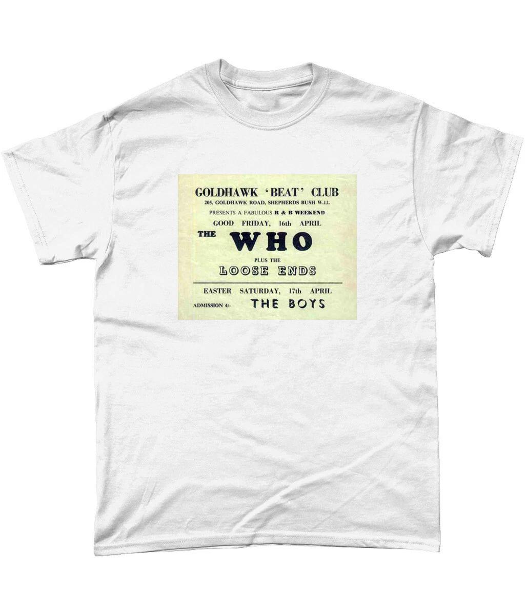 

The Who Goldhawk Club 1965 Ticket Stub T Shirt Pete Townshend Roger Daltrey 4XL