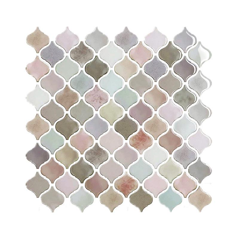 Marble Splicing Irregular Self-Adhesive Waterproof PVC Wall Sticker for Kitchen & Bathroom Decor