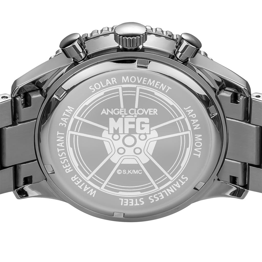 AngelClover AngelClover MF Ghost Solar 3 ATM Water Mineral Blue Stainless Steel Men's Watch, Collaboration, NTS44MFG-AL, Battery, Resistance, Glass,