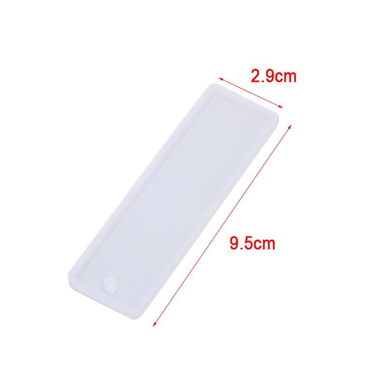 3Pcs Silicone Rectangle Bookmark Mould Epoxy Resin Jewelry Making Bookmark Diy