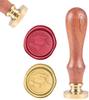 1pc DIY Scrapbook Brass Wax Seal Stamp and Wood Handle Sets Graduation Cap Golden 8.9x2.5cm Stamps: 25x14.5mm