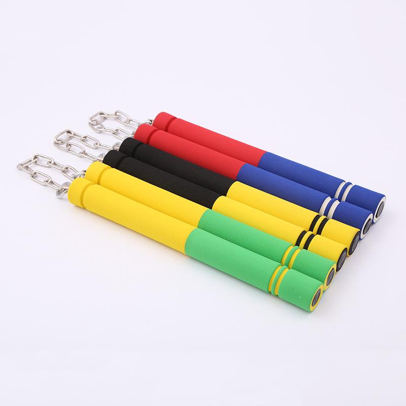 ПВХ Губчатый Нунчаку для Начинающих, Разноцветные Варианты, Тренировочный Шест для Тхэквондо и Боевых Искусств