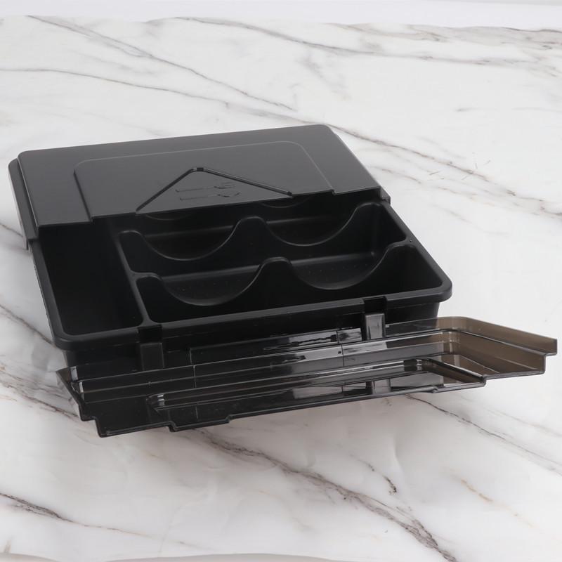 Expandable Kitchen Organizer Box with Built-in Cutlery Compartments and Tableware Storage