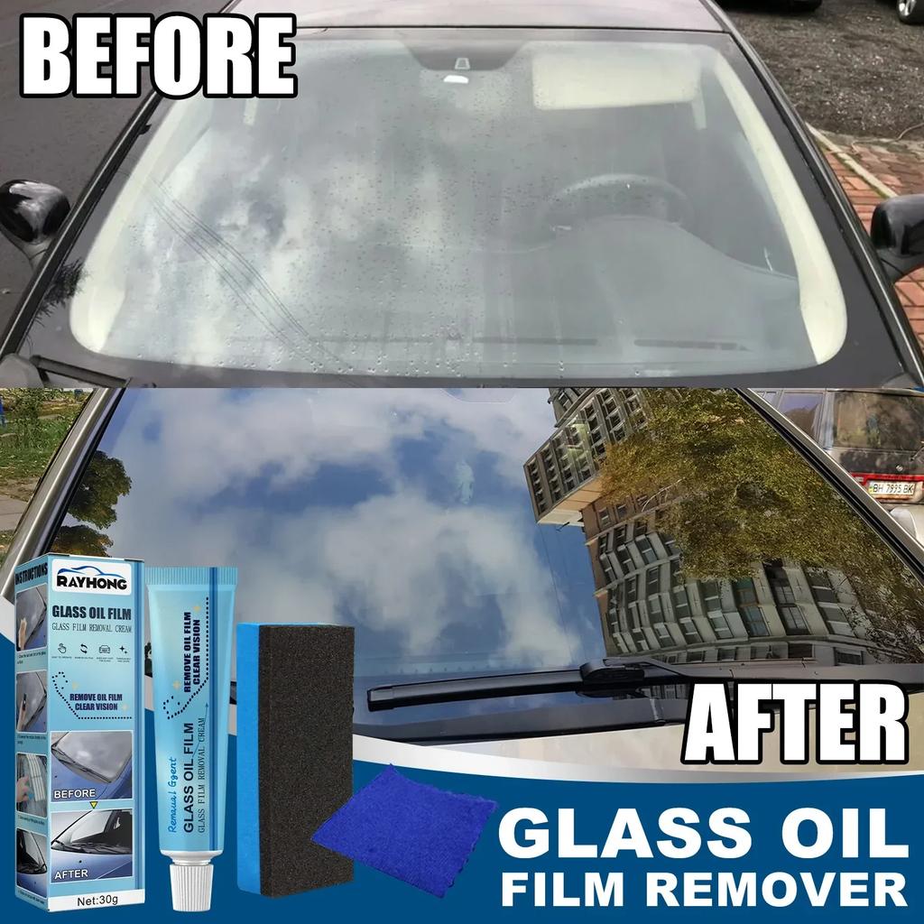 Universal Car Glass Oil Film Cleaner Auto Window Front Windshield Clean Polish Paste Polishing Degreaser Car Cleaning Tools 30g