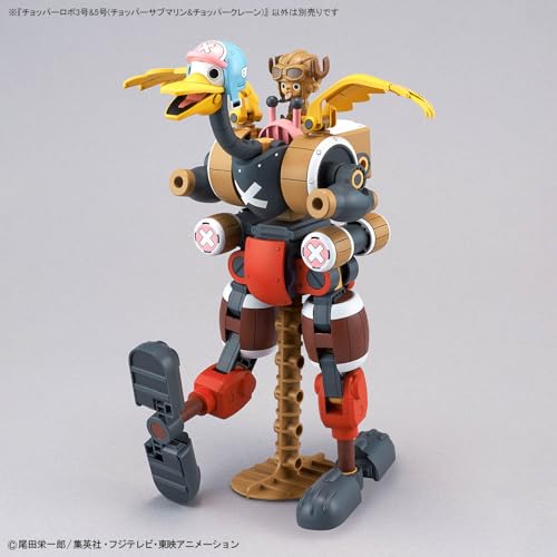 Bandai ONE PIECE Chopper Robo 3 & 5 Plastic Model Kit Chopper Submarine and Crane Color-Printed