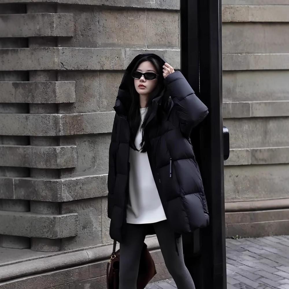 Medium and Long New Thickened Hooded Small Padded Jacket Bread Jacket Padded Jacket